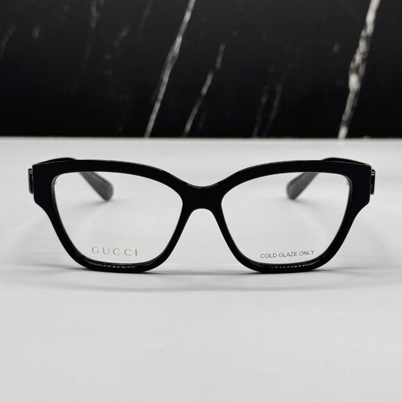 NEW GG1597O 001 GUCCI BLACK WOMEN GUCCI EYEGLASSES - Picture 3 of 11
